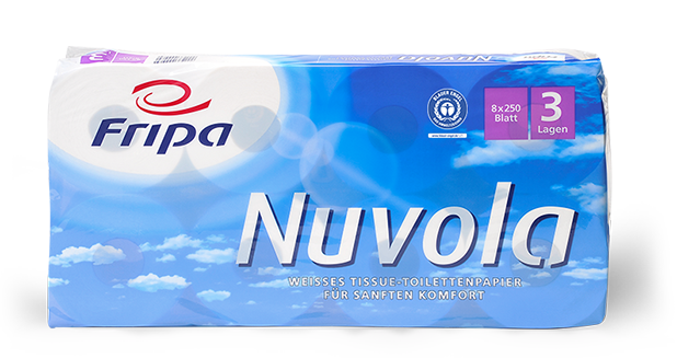 Fripa WC-Papier Nuvola 2-lg ca. 10 x 12 cm hochweiß F-1200802, 1728 Rollen pro Palette