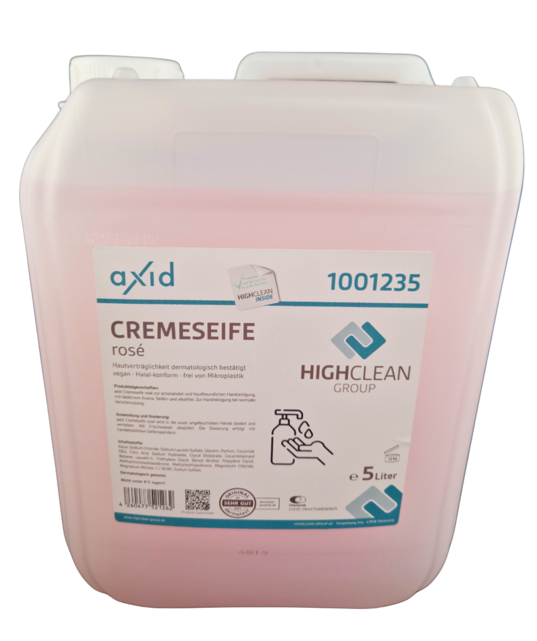 Axid Cremeseife Seifencreme für Spender rose