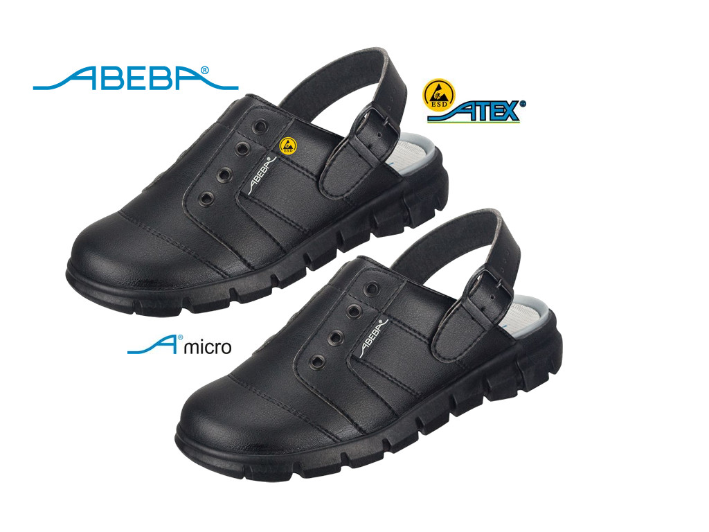 ABEBA Berufsschuh Clog schwarz Dynamic 7361 | 37361 ESD
