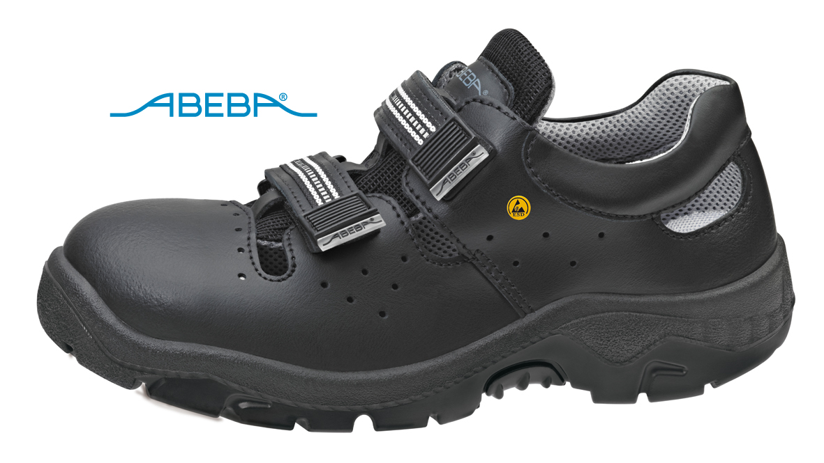 ABEBA Anatom 2615|32615 Sicherheitsschuh S1 ESD Halbschuh Küchenschuh Arbeitsschuh schwarz