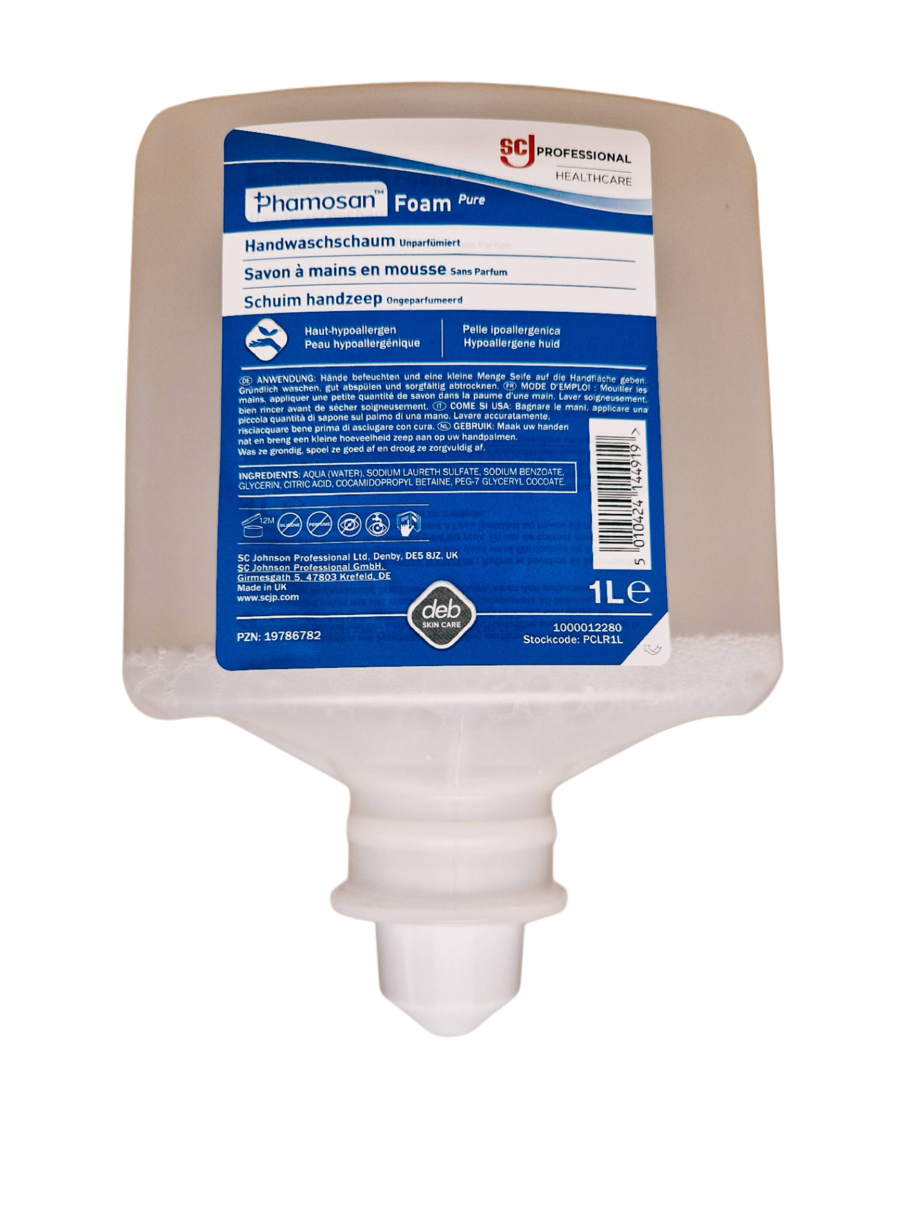 CLEAR FOAM PURE Phamosan 1l Fl PCLR1L CLEAR FOAM PURE Phamosan 1l Fl PCLR1L