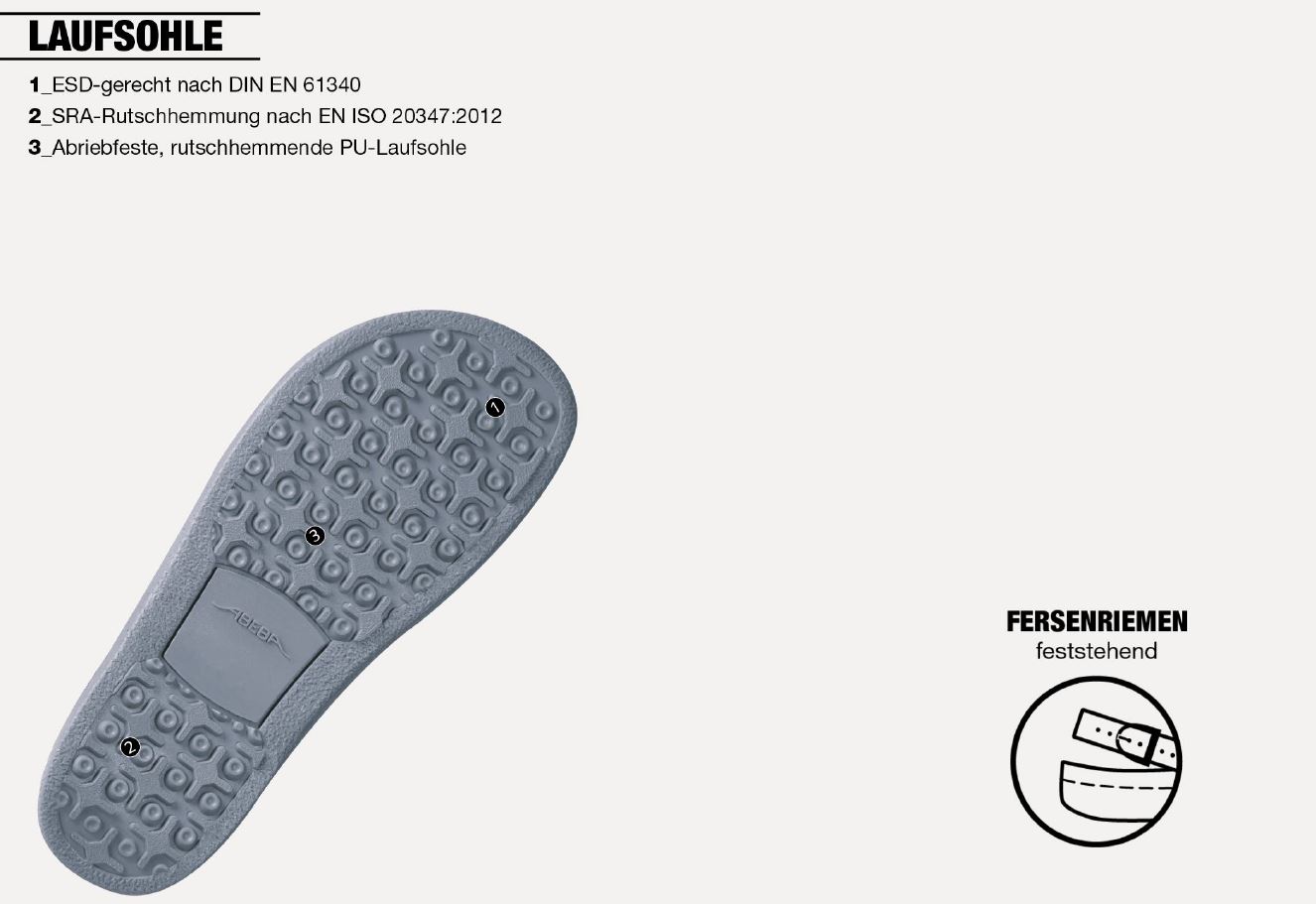 ABEBA Berufsschuh Clog weiß Arrow 8400|38400 ESD