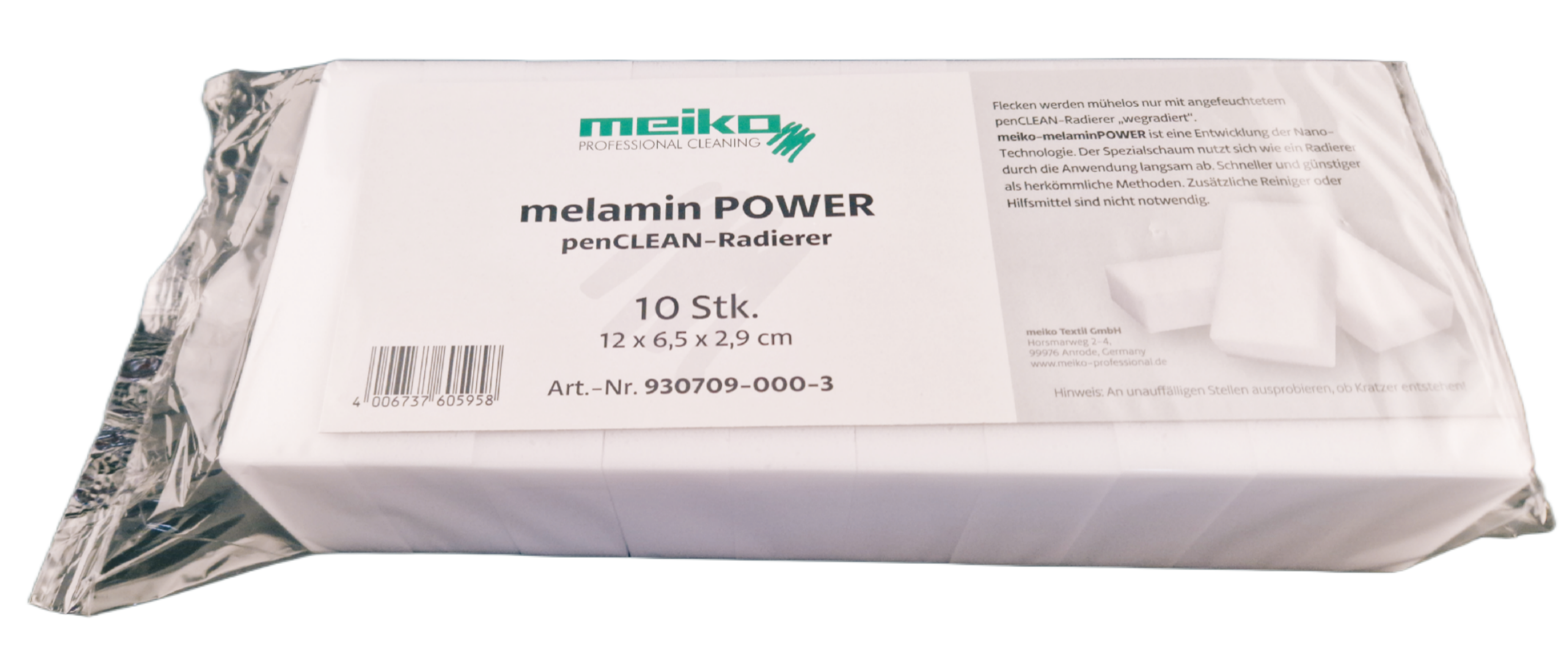 Meiko - penClean Radierer Schmutzradierer Melaminschwamm - 930709