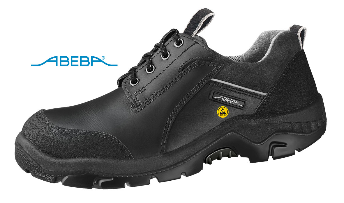 ABEBA Anatom 2256|32256 Sicherheitsschuh S3 ESD Halbschuh Küchenschuh Arbeitsschuh schwarz