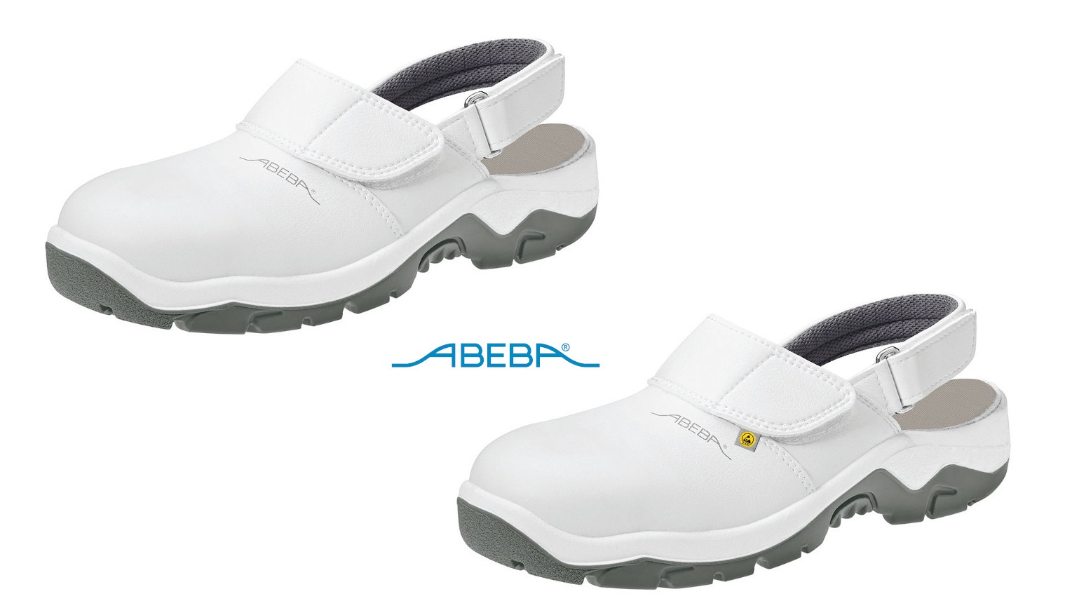 ABEBA Anatom 2120|32120 Sicherheitsschuh SB ESD Halbschuh Küchenschuh Arbeitsschuh weiß