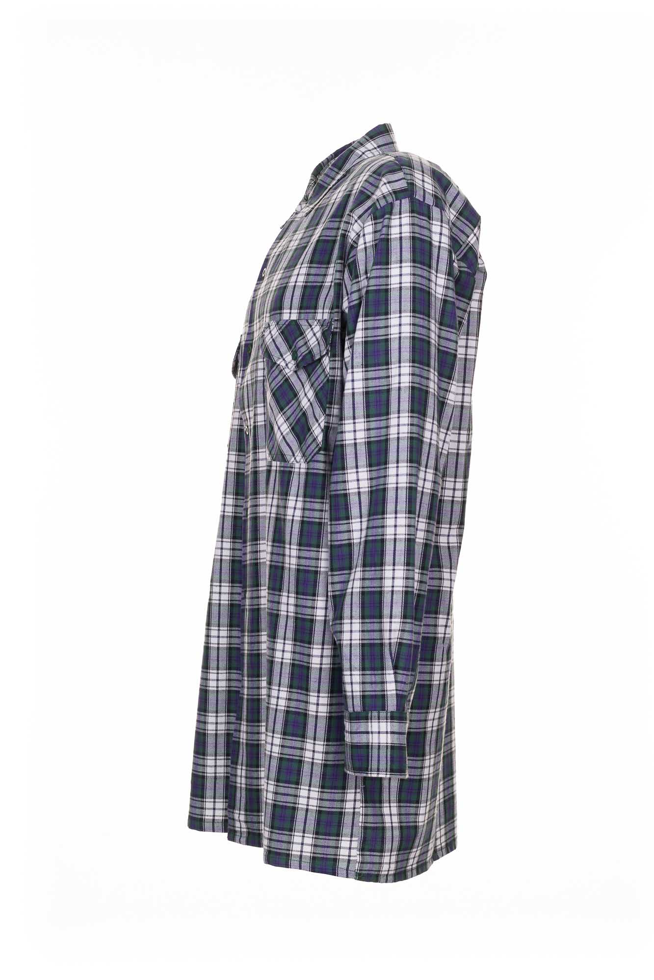 temphemden_0452_06_5 Planam Flanellhemd Arbeitshemd 0452 Grün kariert