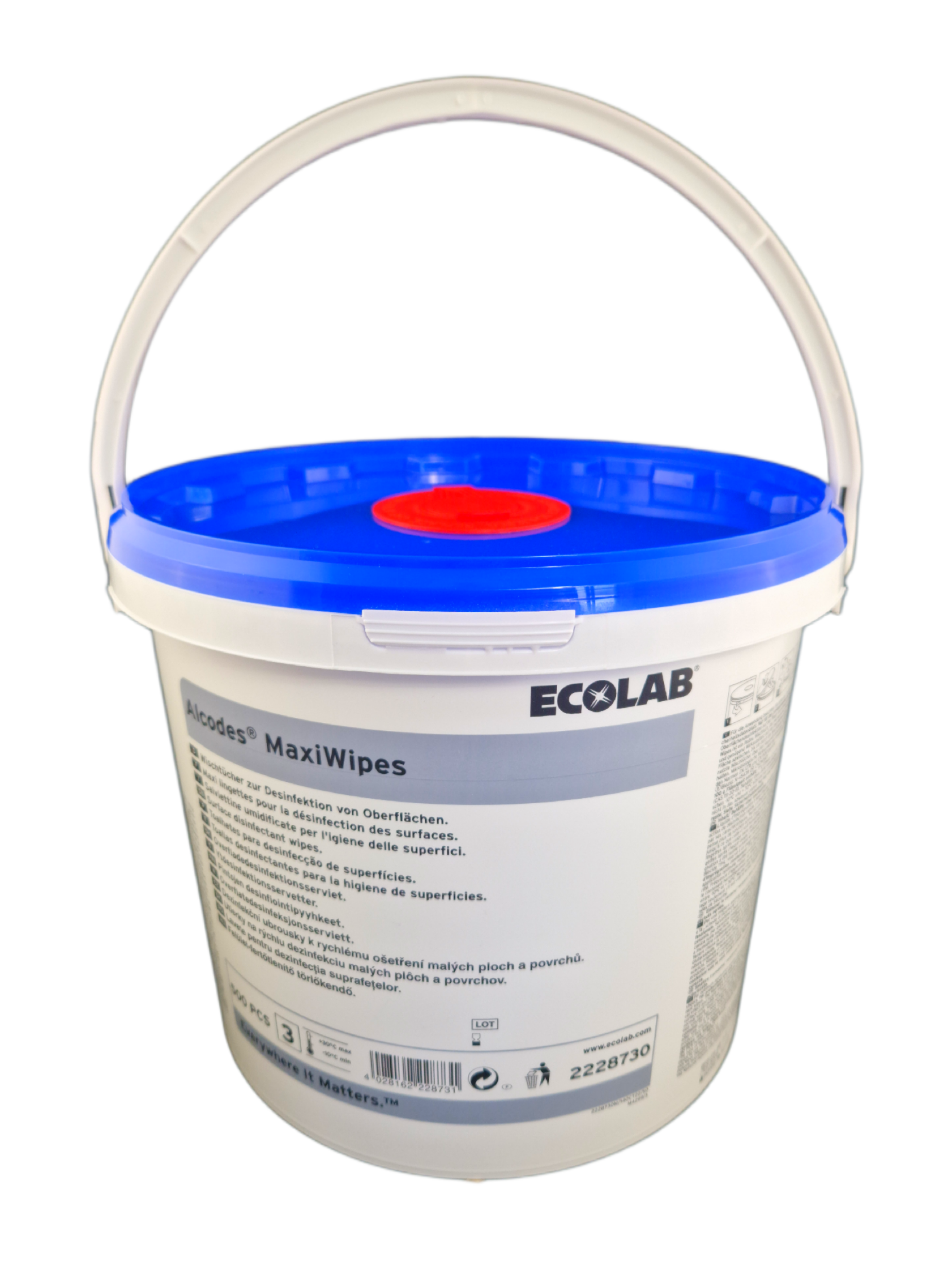 Alcodes Maxi Wipes Desinfektionstücher - 500 Stück pro Eimer