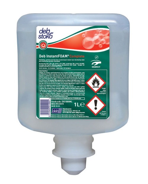 Deb Instant- FOAM® Complete 1 Liter Kartusche (ehemals Deb® InstantFOAM Patrone mit Spenderpumpe)