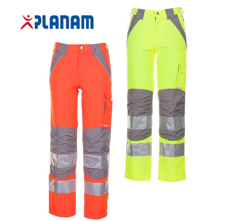 Planam Plaline Warnschutz Bundhose Arbeitshose Größe 24 - 110, in 2 Farben