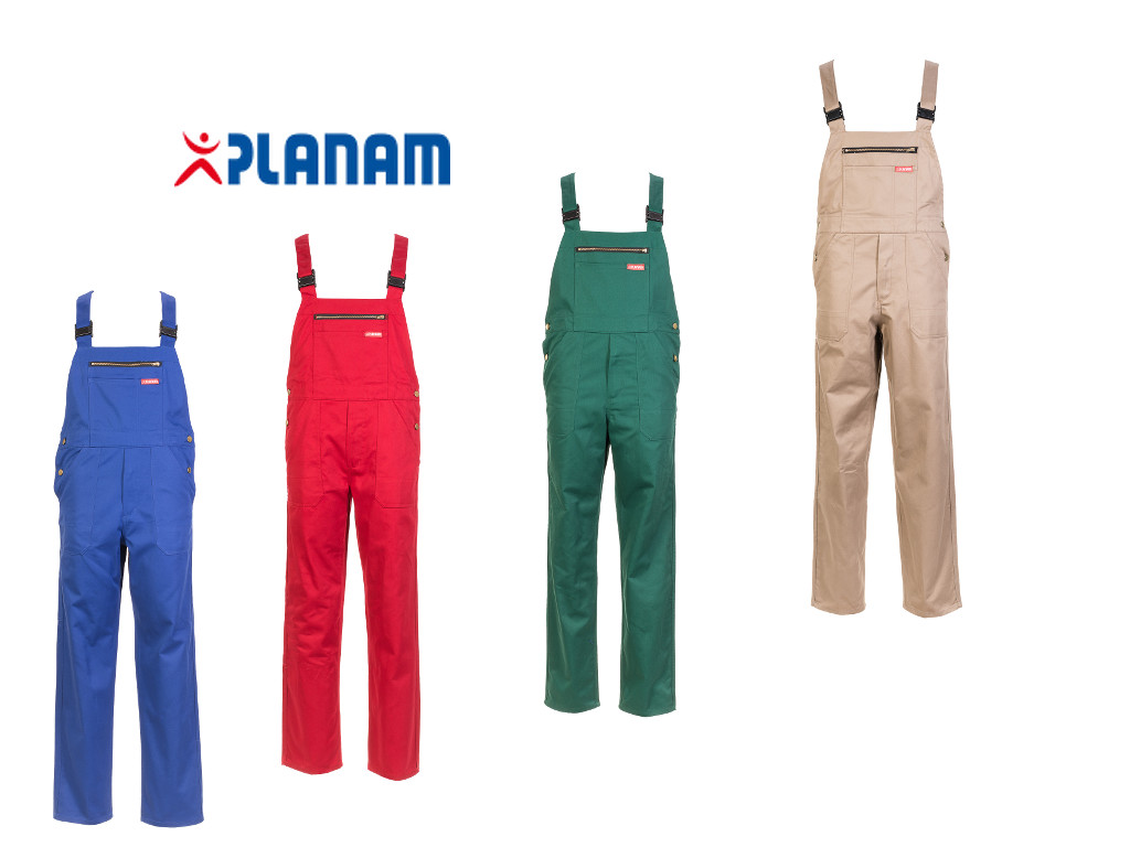 Planam MG290 Latzhose Arbeitshose Arbeitslatzhose Größe 24 - 110, in 4 Farben