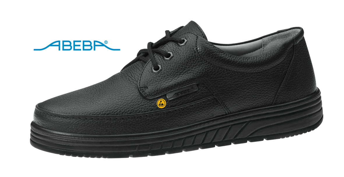 ABEBA Berufsschuh Air Cushion 2610|32610 ESD O2 Küchenschuh Halbschuh Arbeitsschuh schwarz