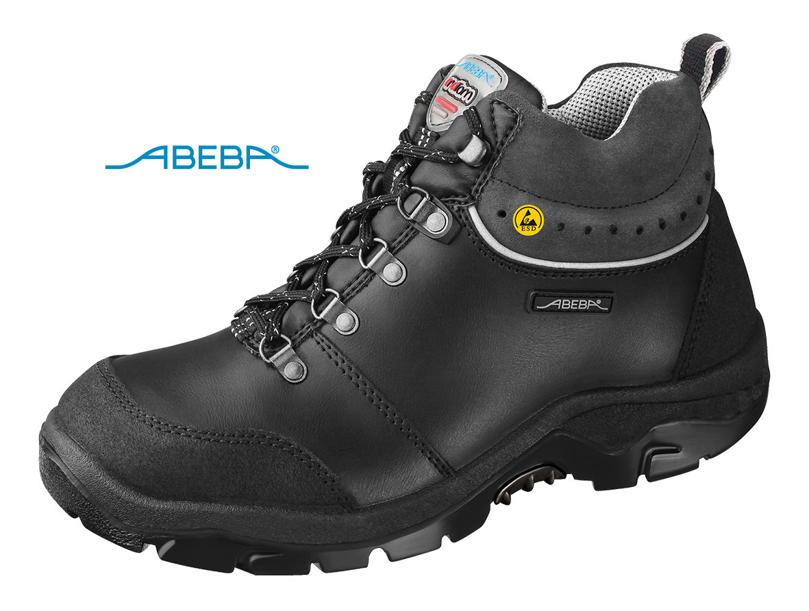 ABEBA Anatom 2268|32268 Sicherheitsschuh S3 ESD Knöchelschuh Stiefel Arbeitsstiefel schwarz
