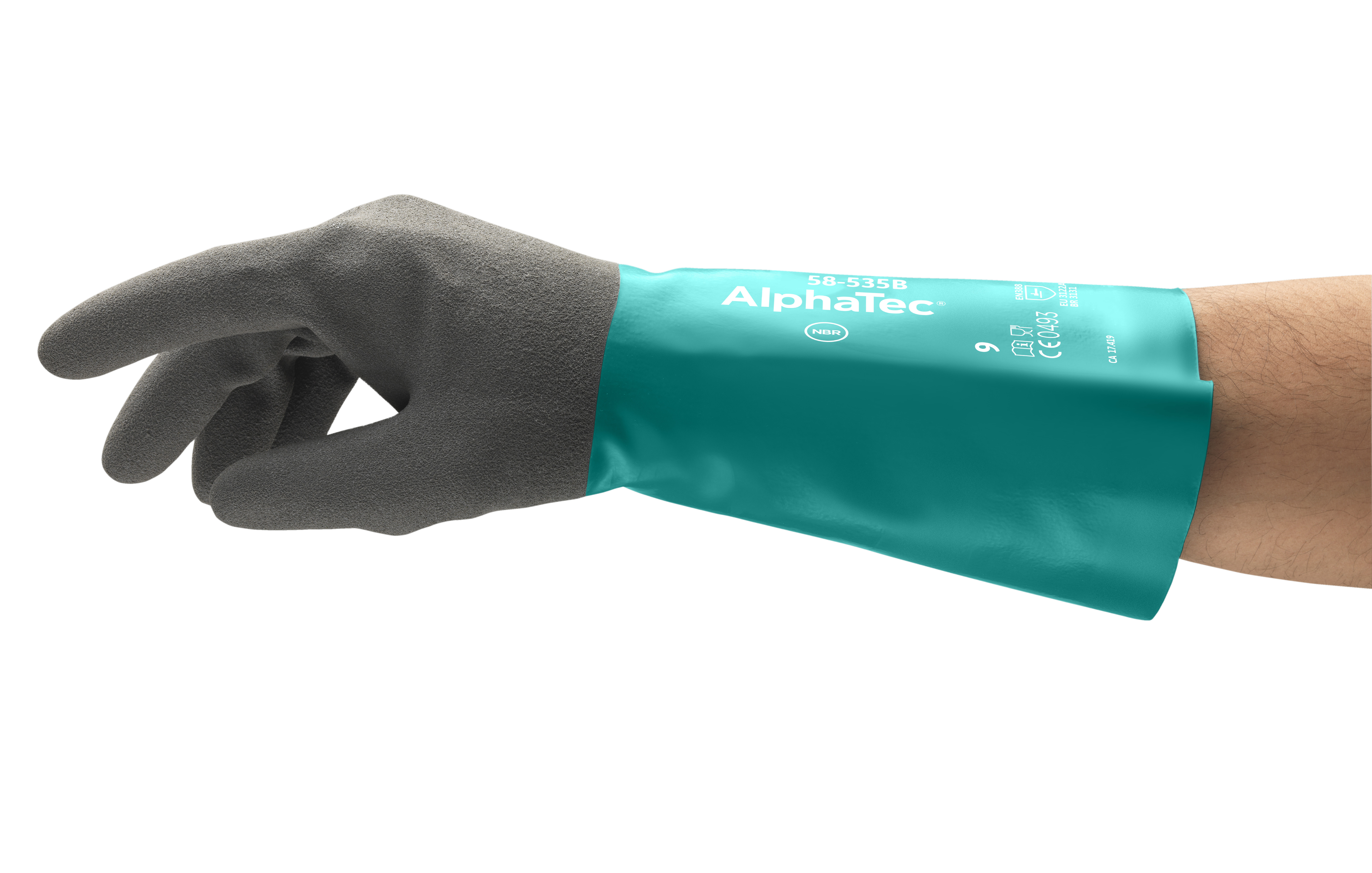 Ansell - Handschuh AlphaTec 58-535B - schwarzes Acrylfutter