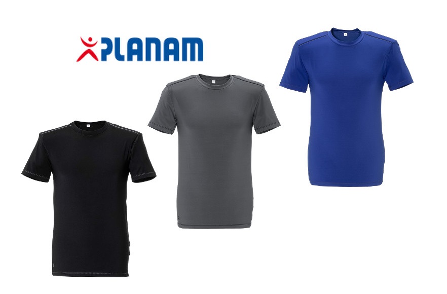 Planam Durawork T-Shirt atmungsaktives Arbeitsshirt Größe XS - 3XL, in 3 Farben