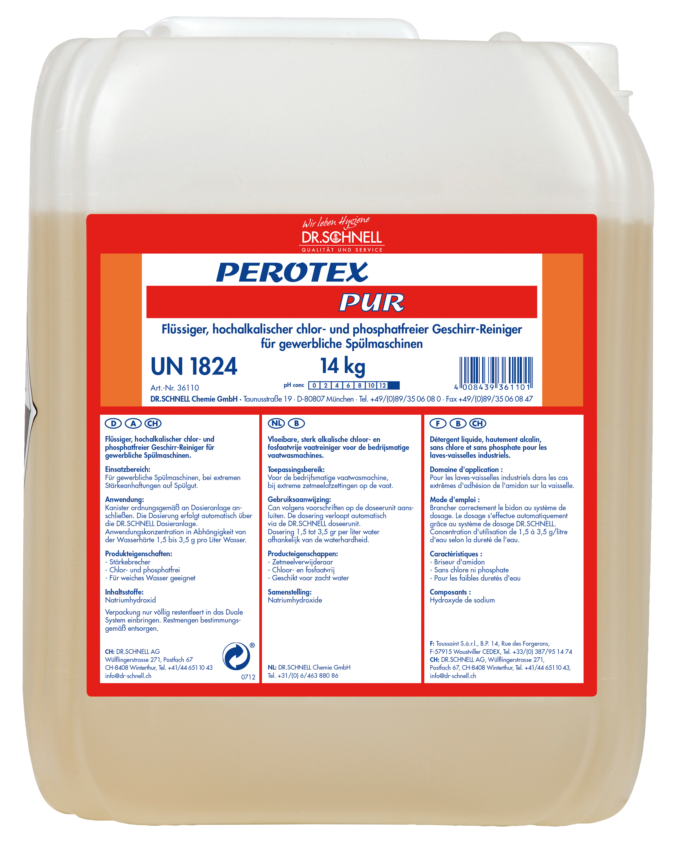 Dr. Schnell - Perotex Pur 30 Kg, chlorfreier Geschirrreiniger