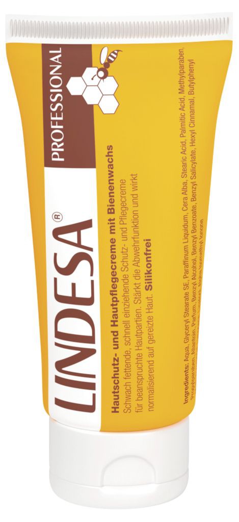 LINDESA® Professional Hautschutzceme Pflegecreme Handcreme mit Bienenwachs 50ml Tube