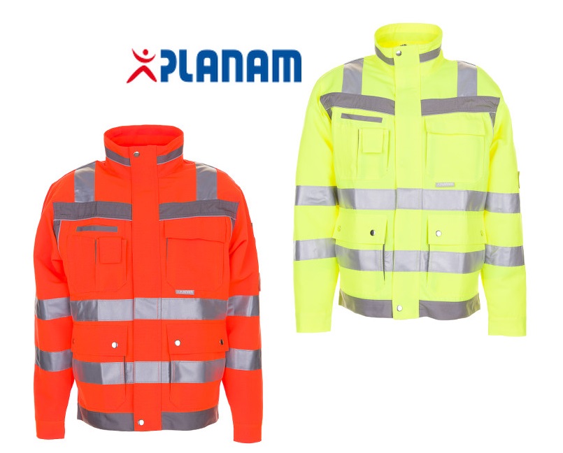 Planam Plaline Warnschutz Blouson Bundjacke Arbeitsjacke Größe 24 - 110, in 2 Farben