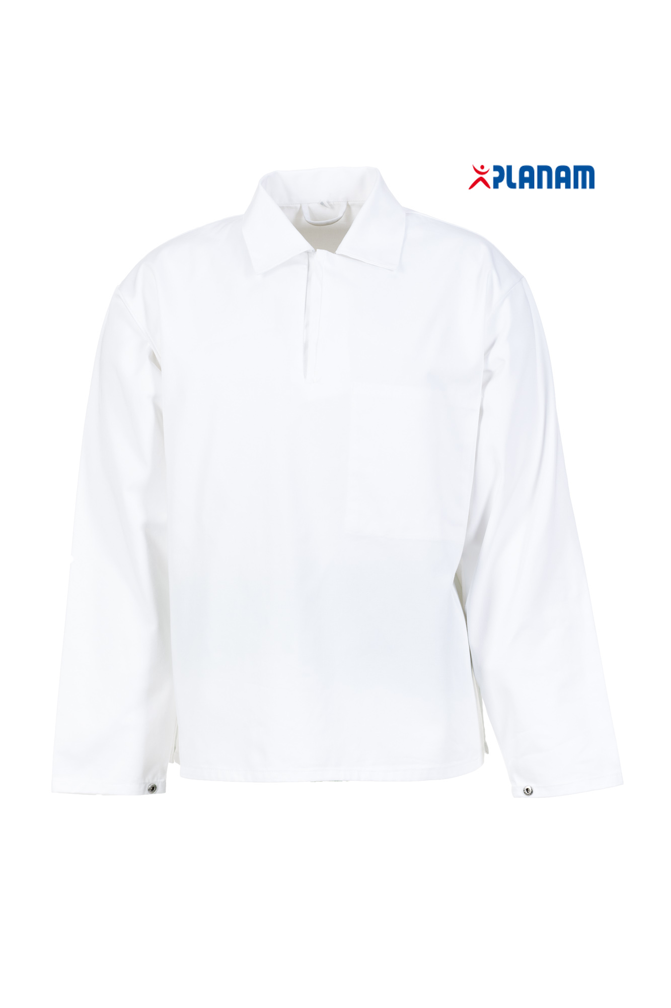 tempzoom_5370_001-logo Planam Food Herren Schlupfhemd Hemd Arbeitshemd 5370 Reinweiß