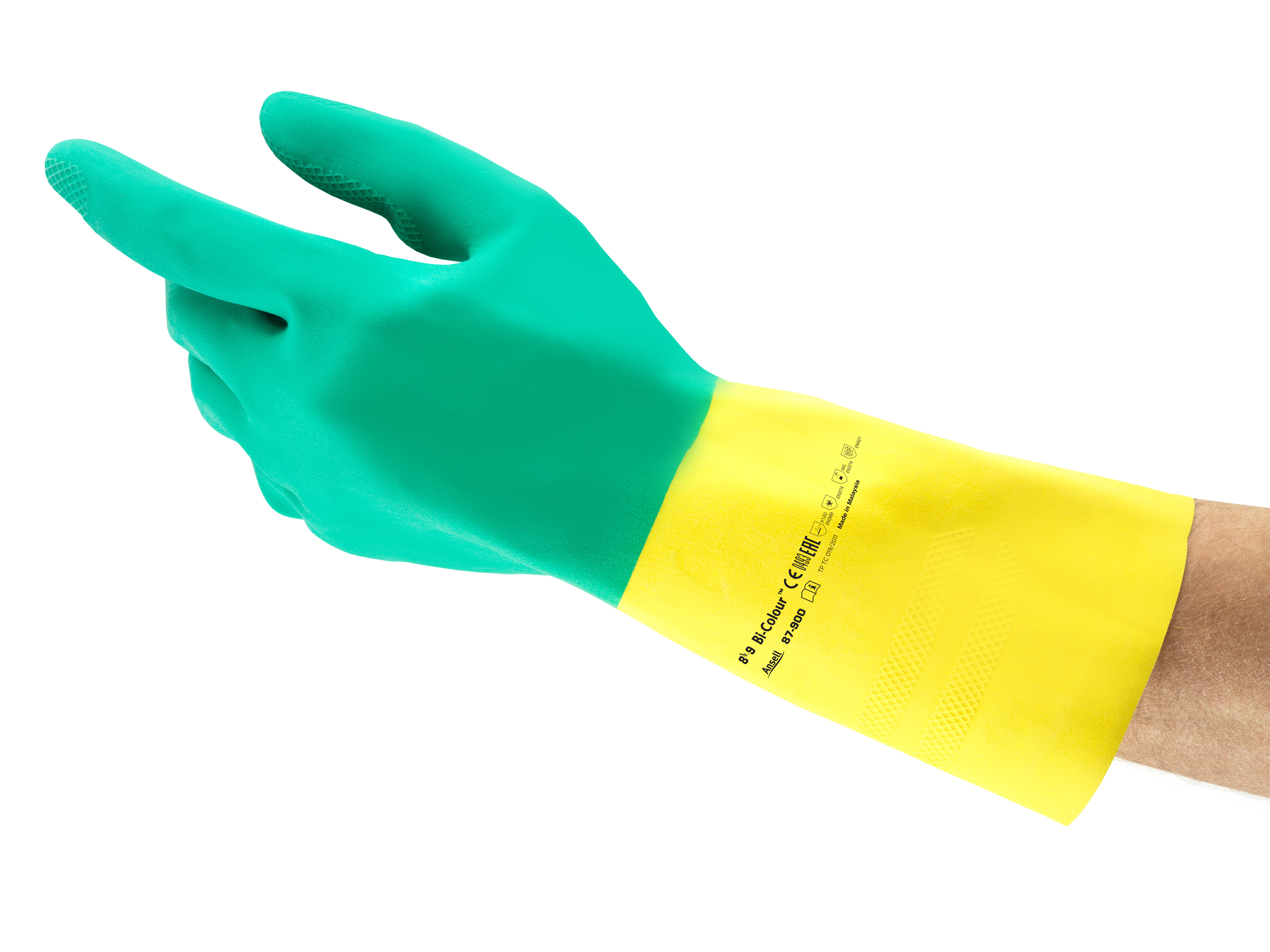 Ansell - Handschuh AlphaTec 87-900 Chemikalienschutzhandschuh (Bi-Colour)