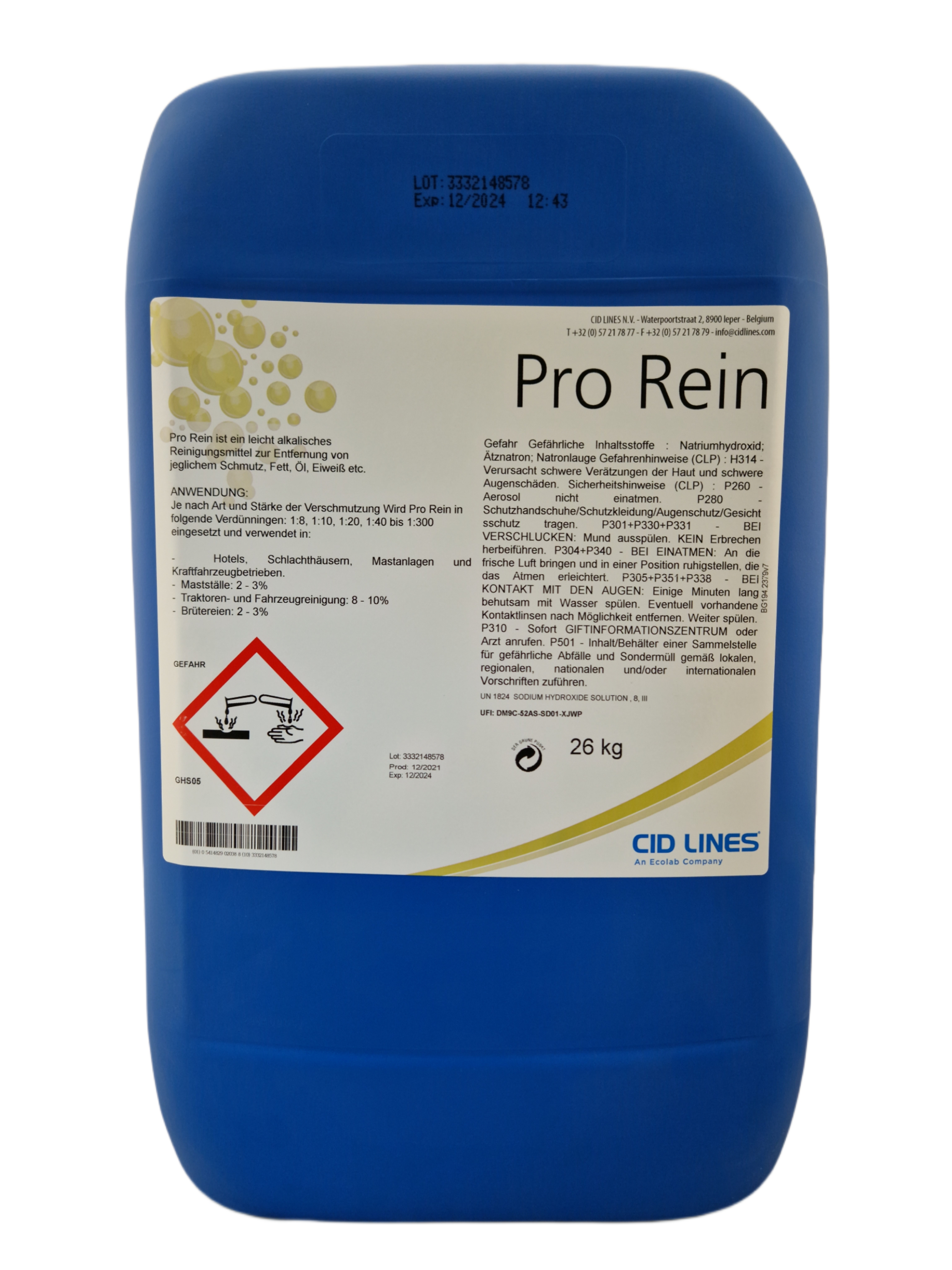 Cid Lines - Pro Rein 26 Kg Kanister Cid Lines - Pro Rein 26 Kg Kanister