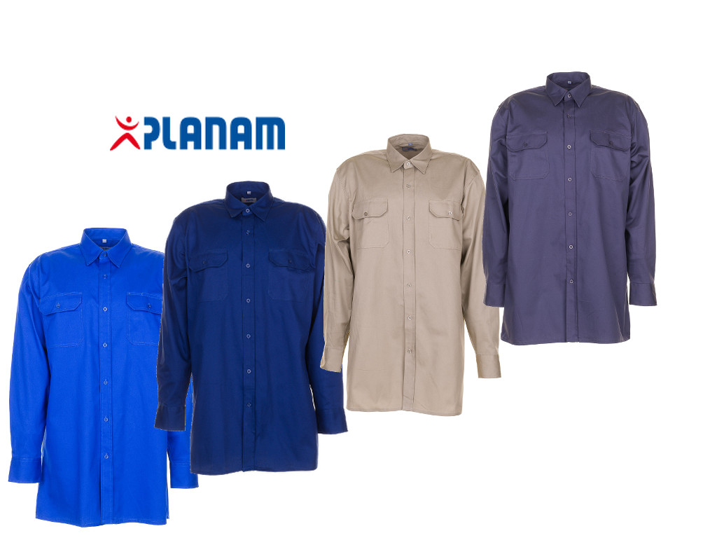 temp_bersicht_k_perhemd_langarm_1 Planam Köperhemd 1/1 langarm Arbeitshemd Größe 37/38 - 49/50, in 4 Farben