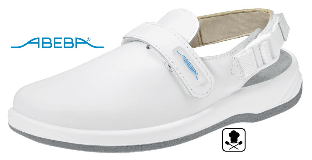 ABEBA Berufsschuh Clog weiß Arrow 8400|38400 ESD