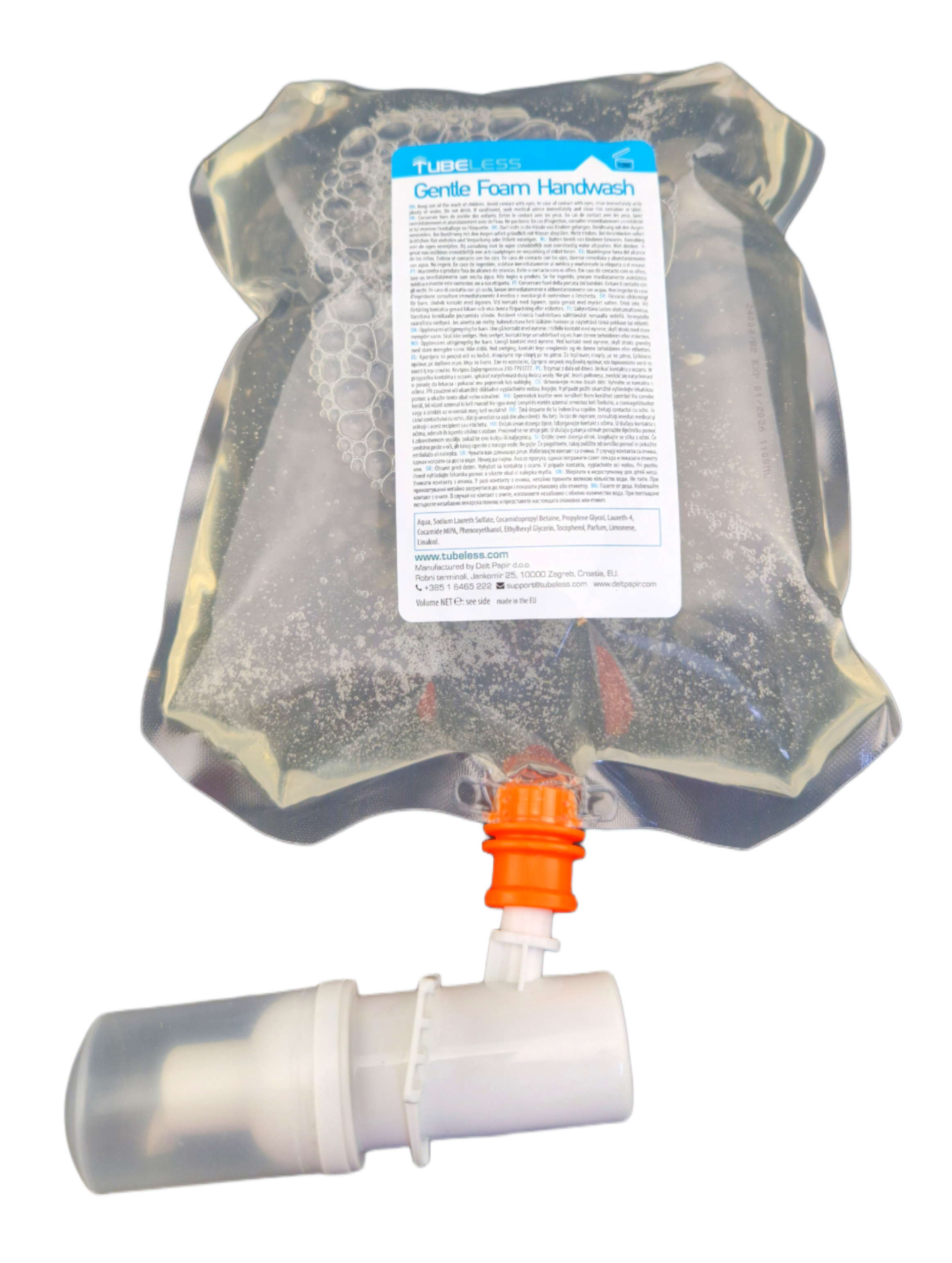 TUBELESS Schaumseife GENTLE 1100ml 64601 – 4 Fl pro Karton