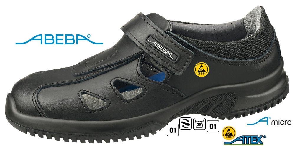 ABEBA UNI6 Berufsschuh Arbeitsschuh schwarz 6796 | 36796 ESD