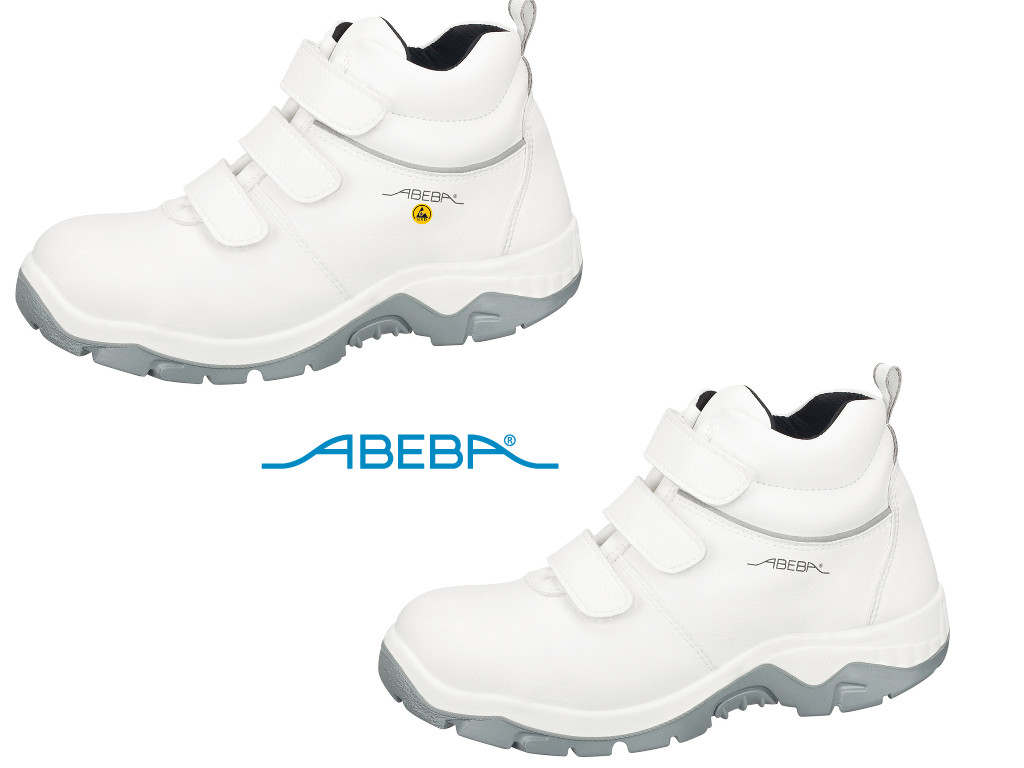 ABEBA Sicherheitsschuh Anatom 2280|32280 ESD S3 Knöchelschuh Stiefel Arbeitsstiefel weiß