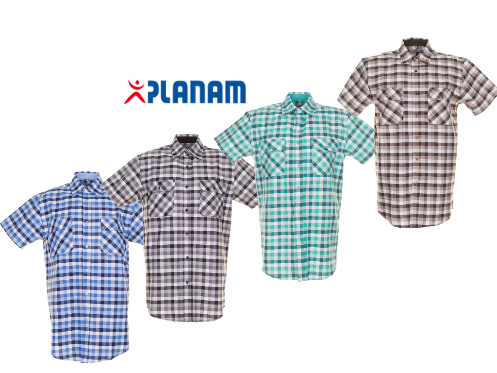 temp_bersicht_countryhemd_kurzarm Planam Countryhemd 1/4 kurzarm Arbeitshemd Größe 37/38 - 49/50, in 4 Farben