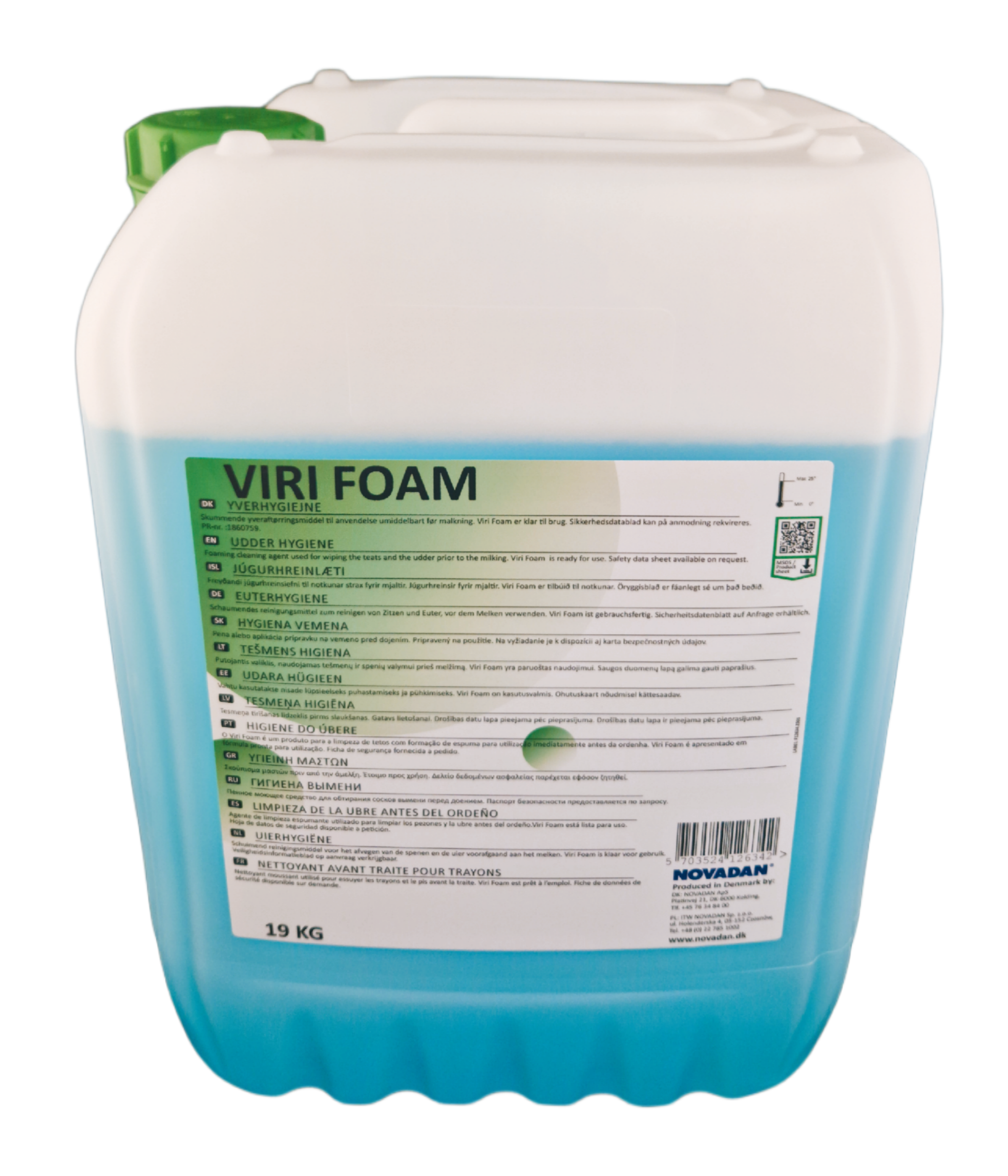 Novadan - Viri Foam schäumendes Euterreinigungsmittel 19 Kg Kanister