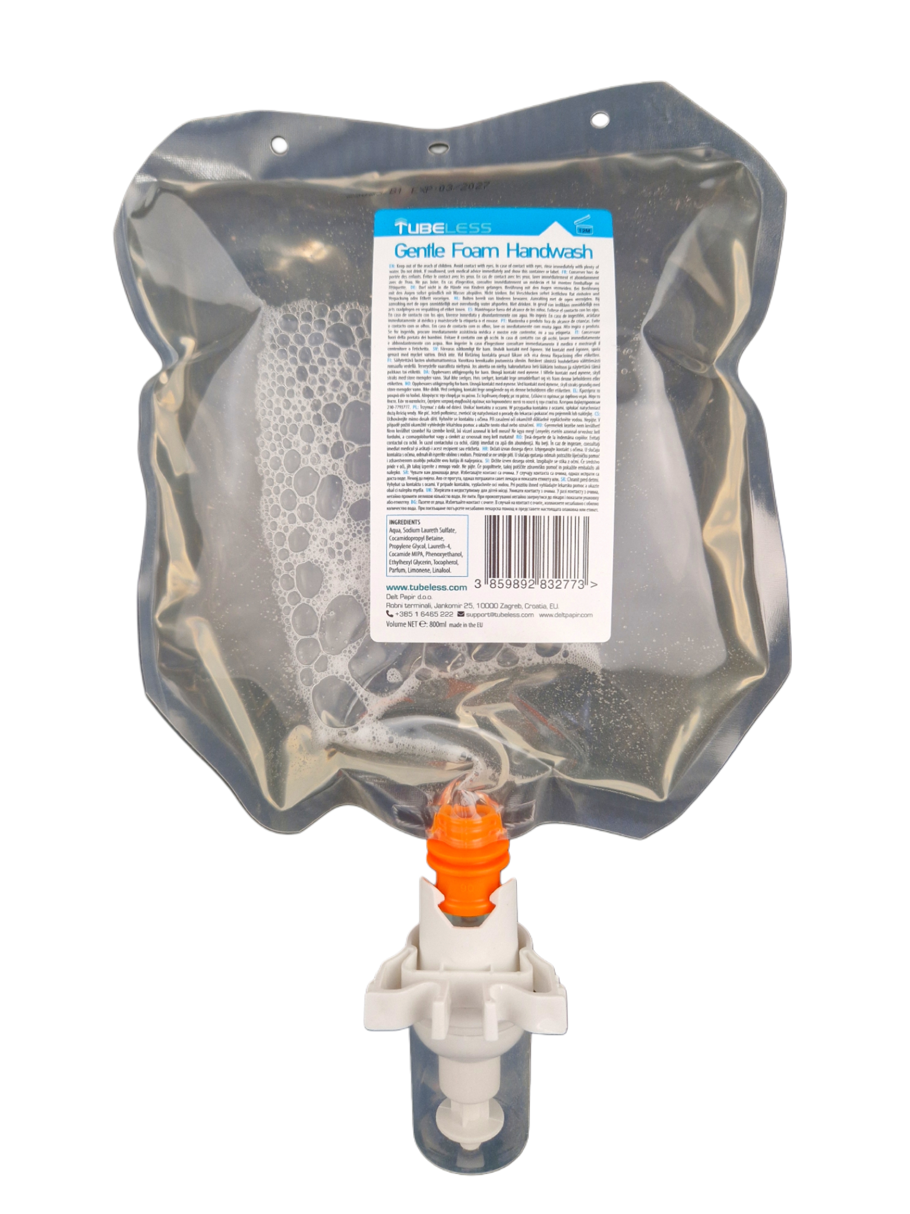 TUBELESS Schaumseife GENTLE 800ml 64602/64625