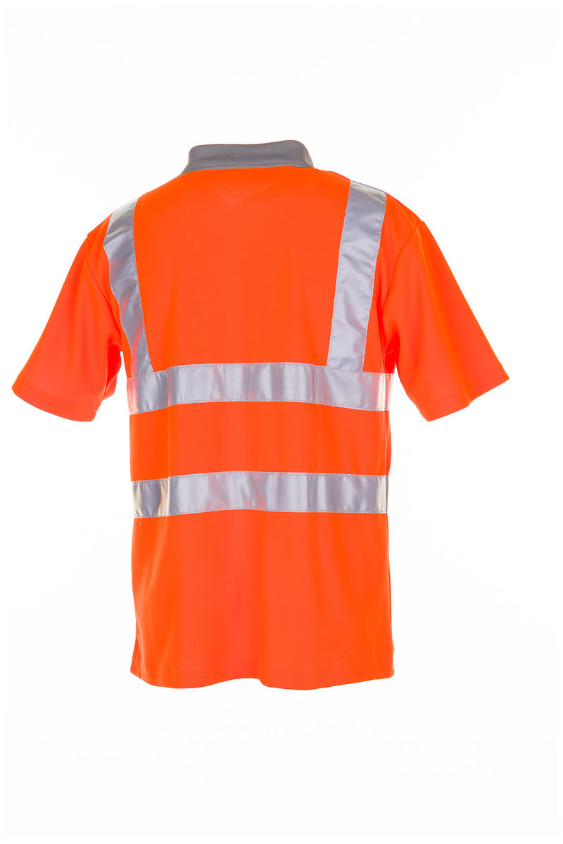 tempzoom_2098_014 Planam Warnschutz Poloshirt 2-farbig 2098 Arbeitsshirt Arbeitspolo Orange-Grau