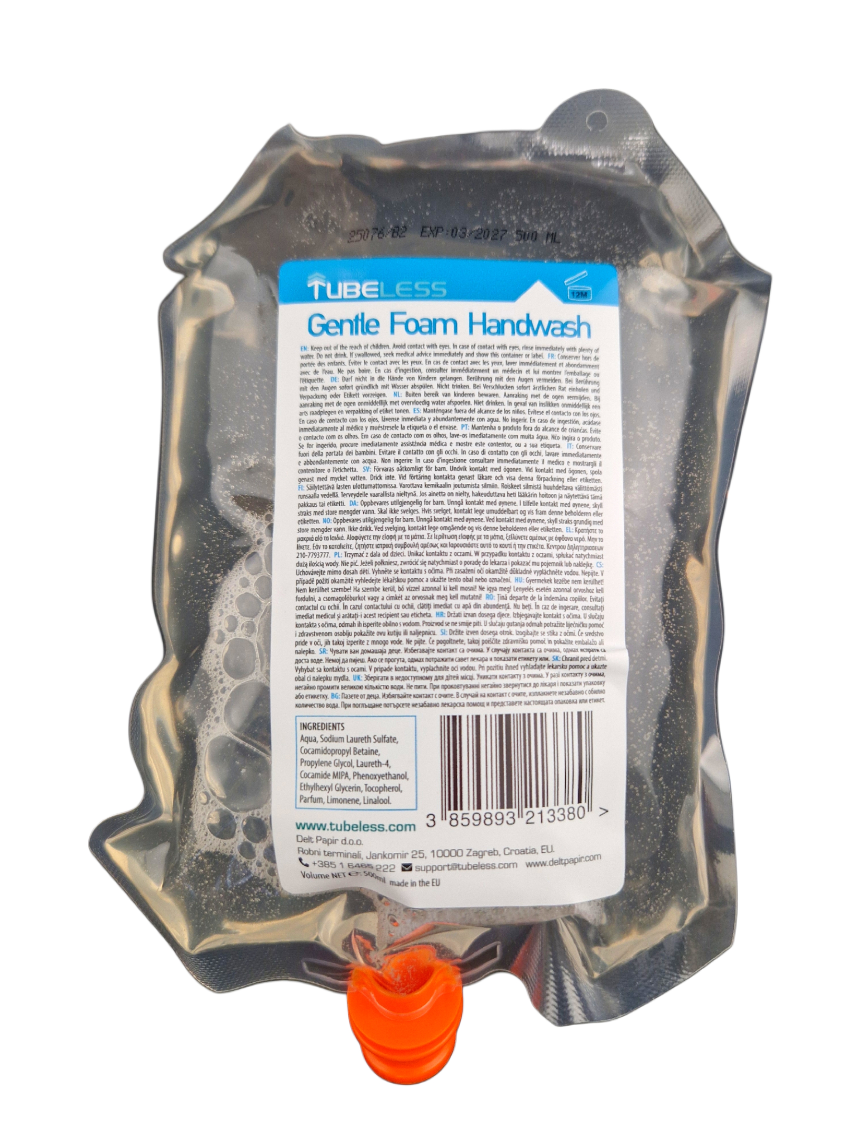 TUBELESS Schaumseife GENTLE 500ml 64603/64626