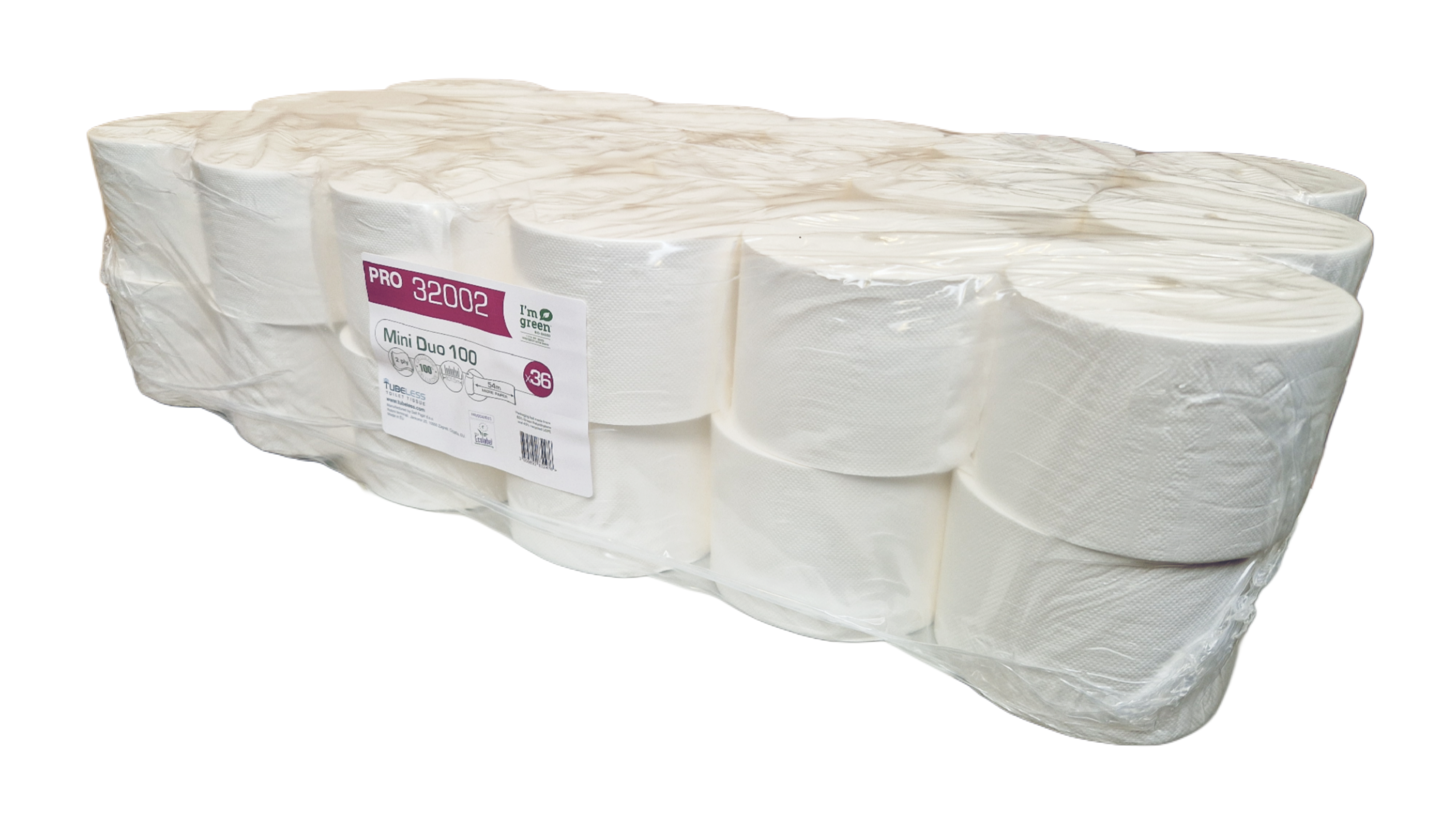 TUBELESS WC-Papier 2lg MINI DUO PRO 100 32002