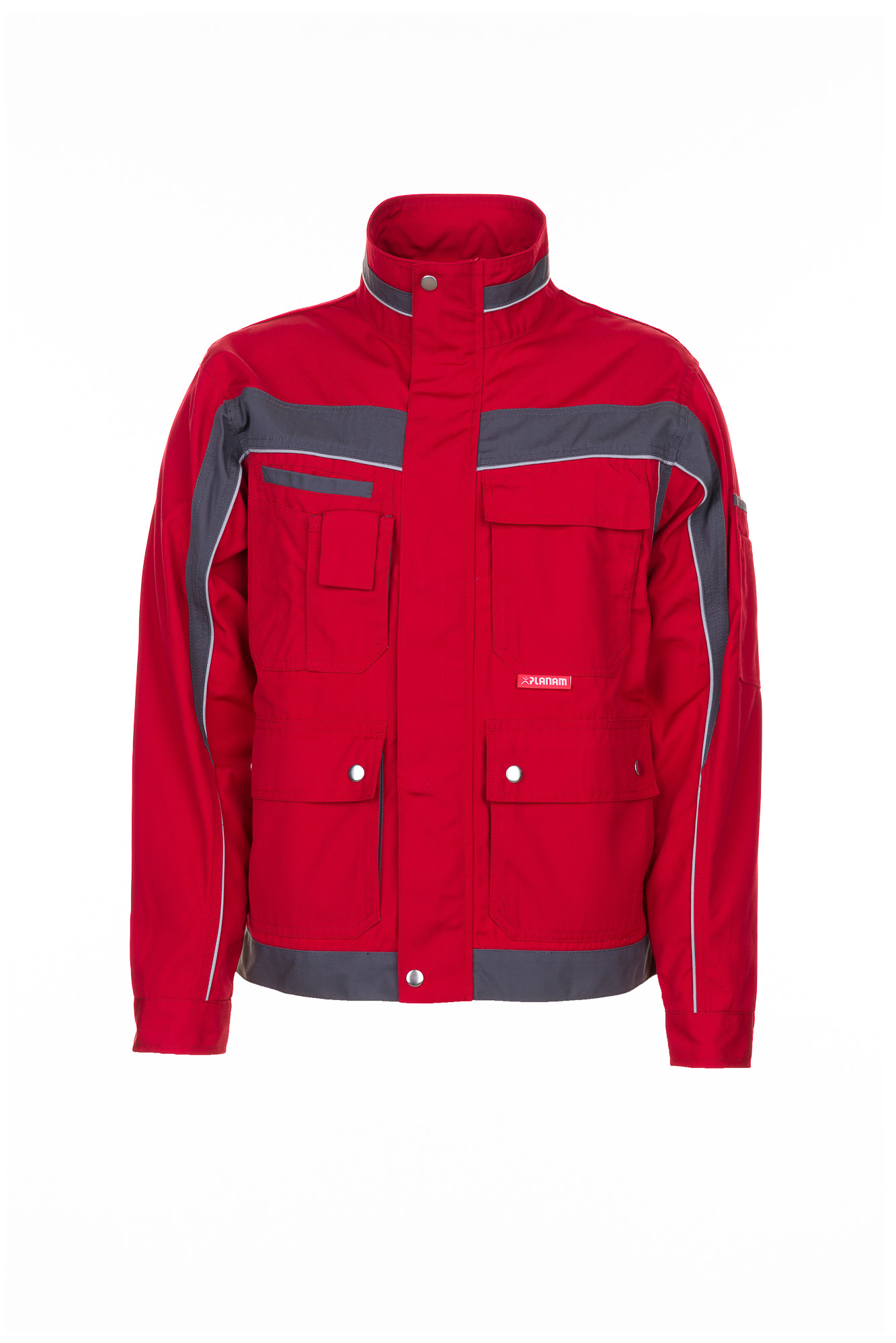 Planam Plaline Bundjacke Arbeitsjacke 2507 Rot-Schiefer