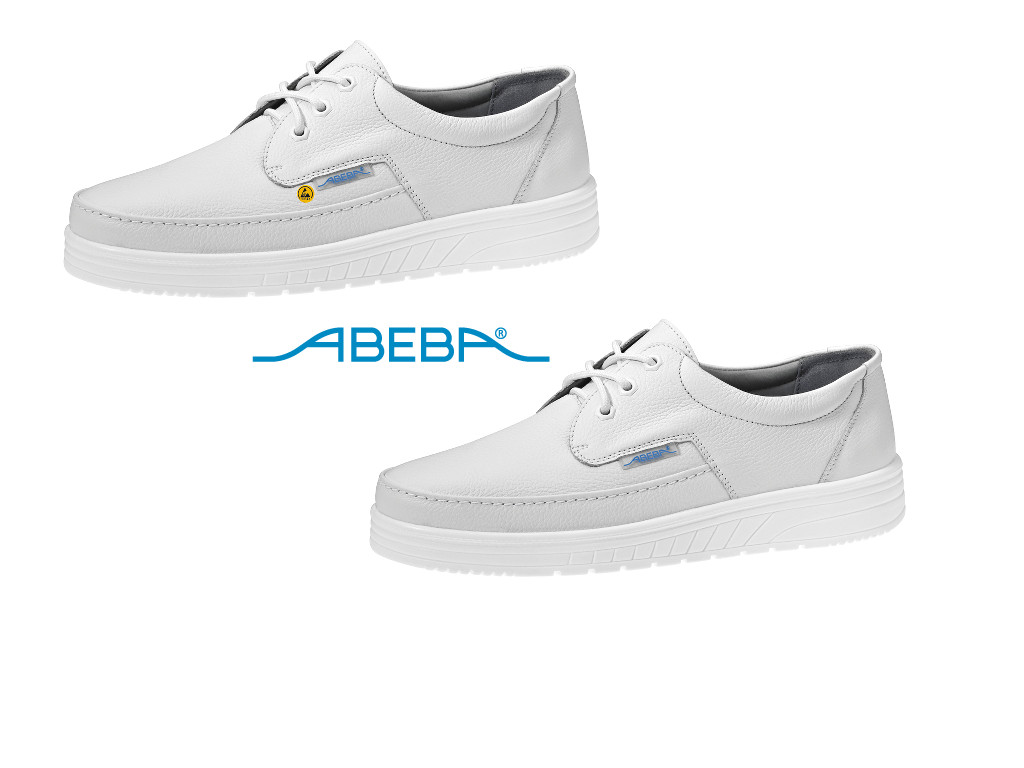 temp2600_32600 ABEBA Berufsschuh Air Cushion 2600|32600 ESD O2 Küchenschuh Halbschuh Arbeitsschuh weiß