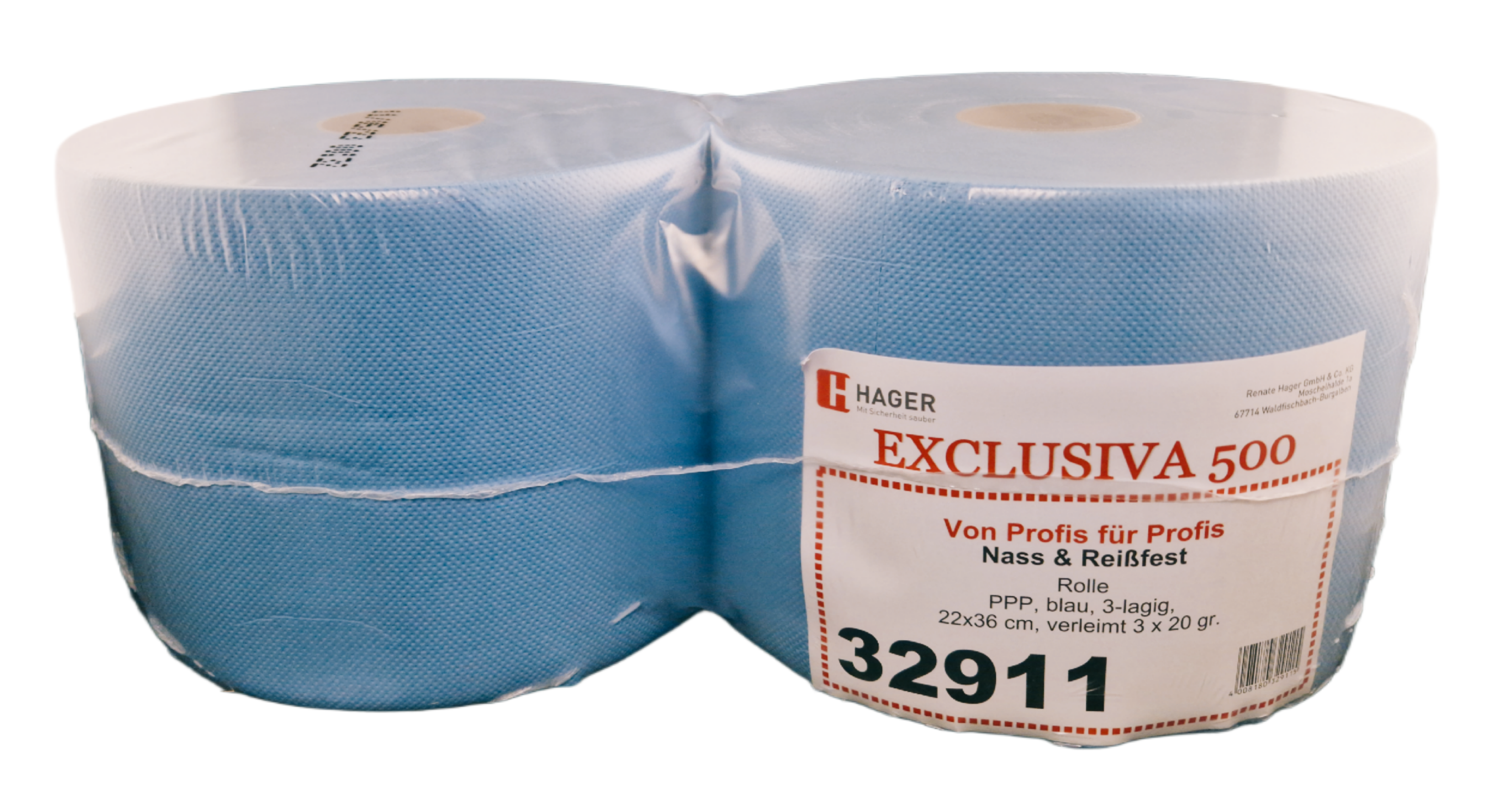 Putzpapierrolle Exclusiva blau 3-lg. 500 Blatt/Rolle 22 x 36cm Putzpapierrolle Exclusiva blau 3-lg. 500 Blatt/Rolle 22 x 36cm