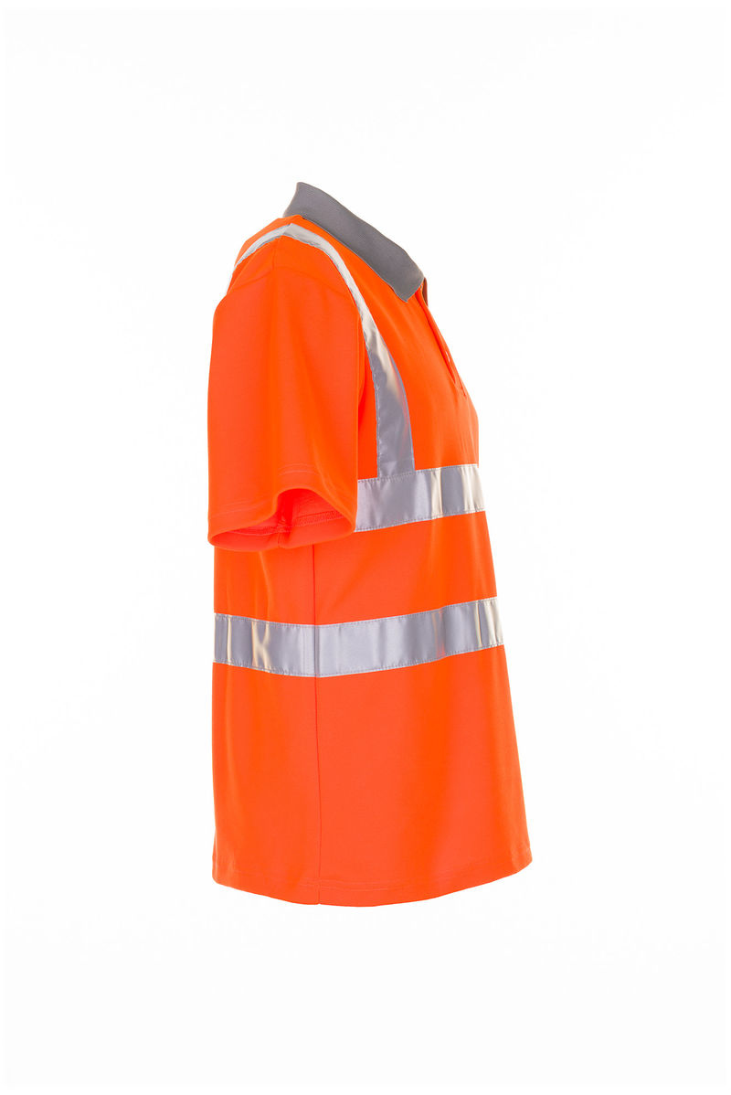 Planam Warnschutz Poloshirt 2-farbig 2098 Arbeitsshirt Arbeitspolo Orange-Grau