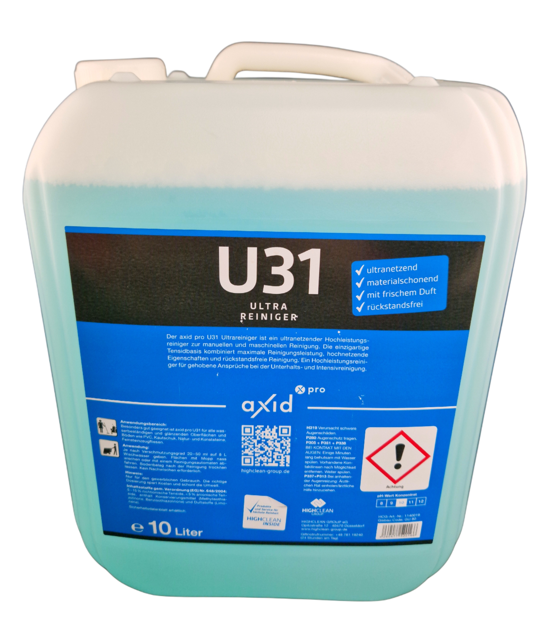 axid pro U31 Ultrareiniger 10l Kanister axid pro U31 Ultrareiniger 10l Kanister