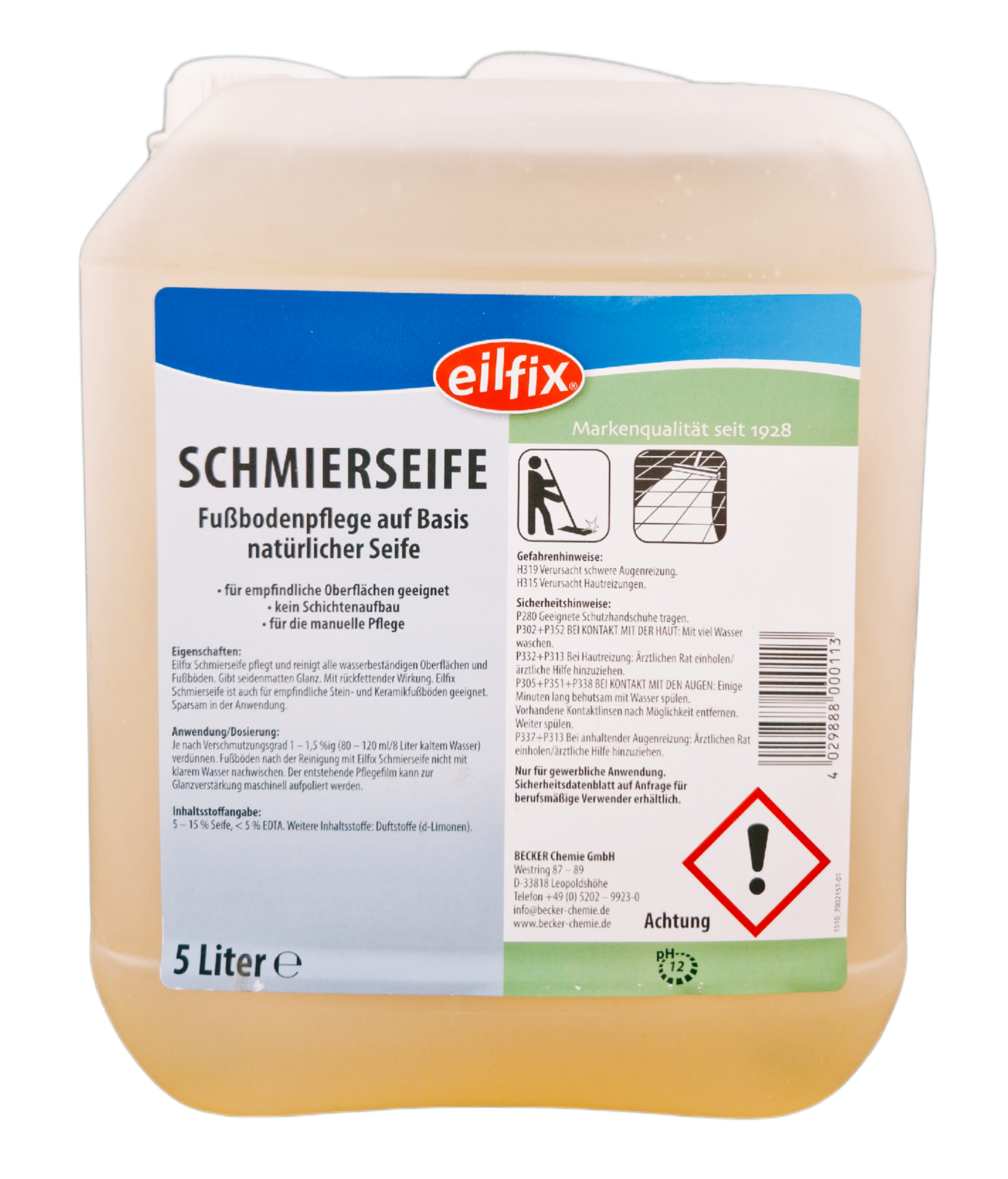 Eilfix - Schmierseife flüssig Wischpflege 5 Liter Kanister