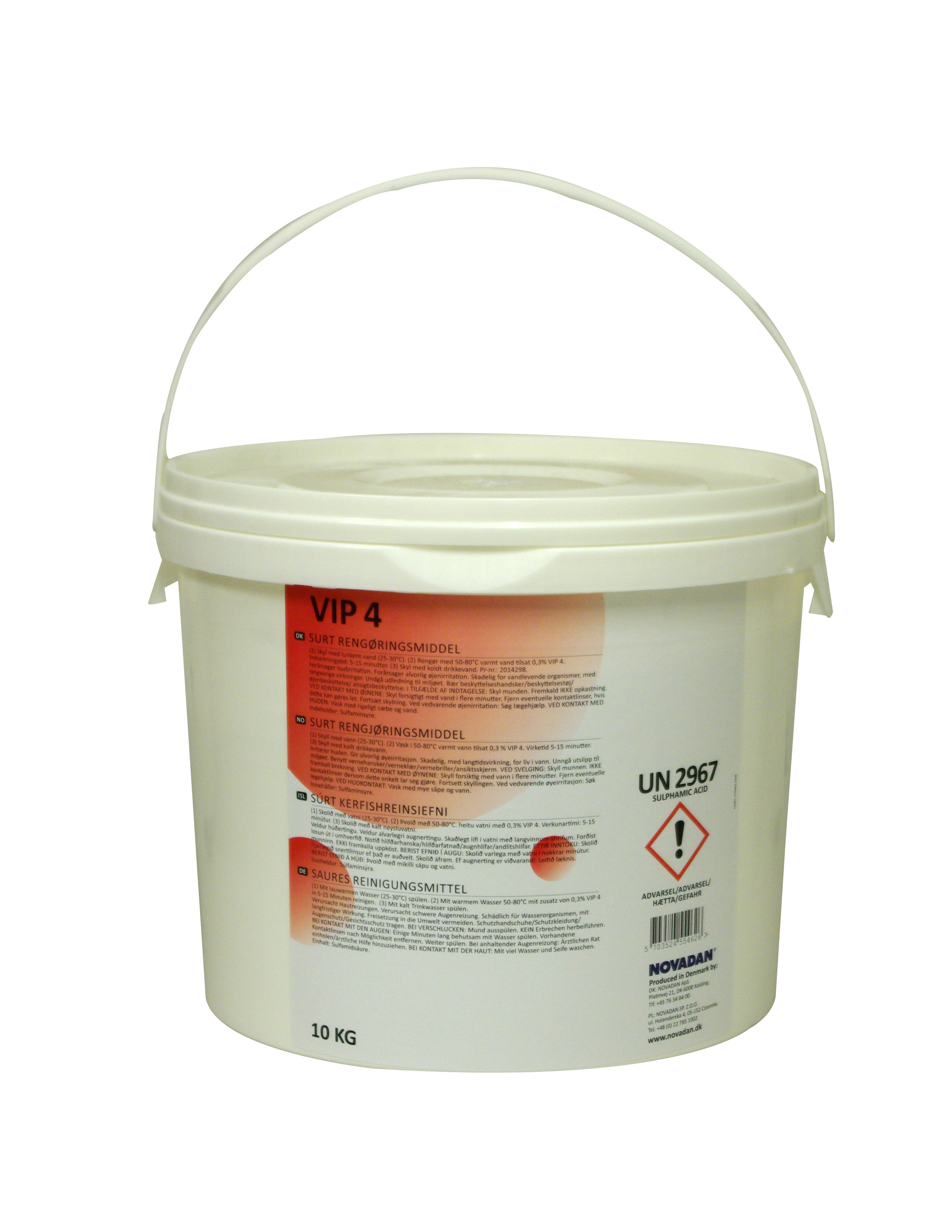 Novadan - VIP 4 sauer 10 Kg Eimer schäumendes Desinfektionsmittel
