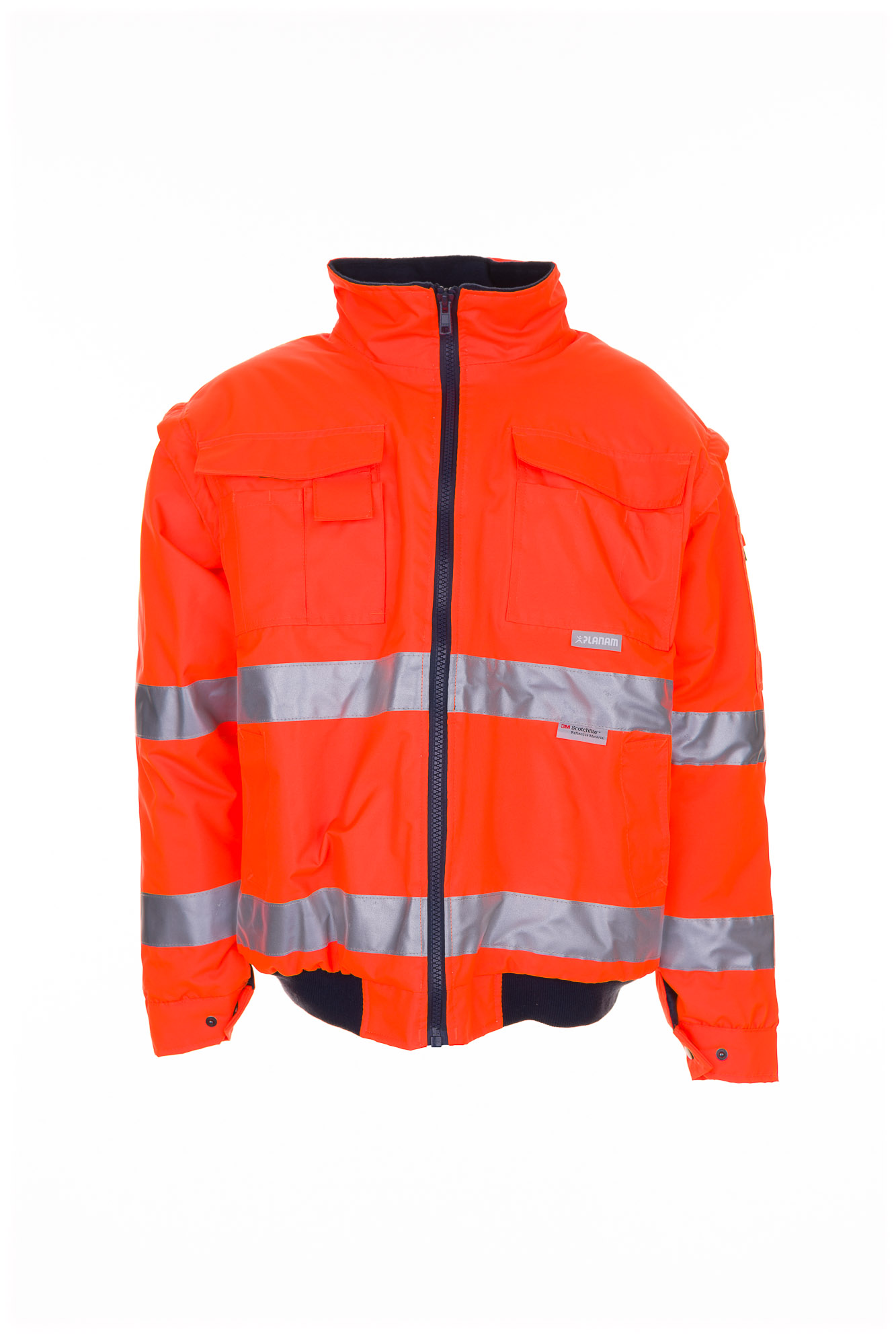 Planam Warnschutz Pilotenjacke Arbeitsjacke Größe S - 4XL, in 2 Farben