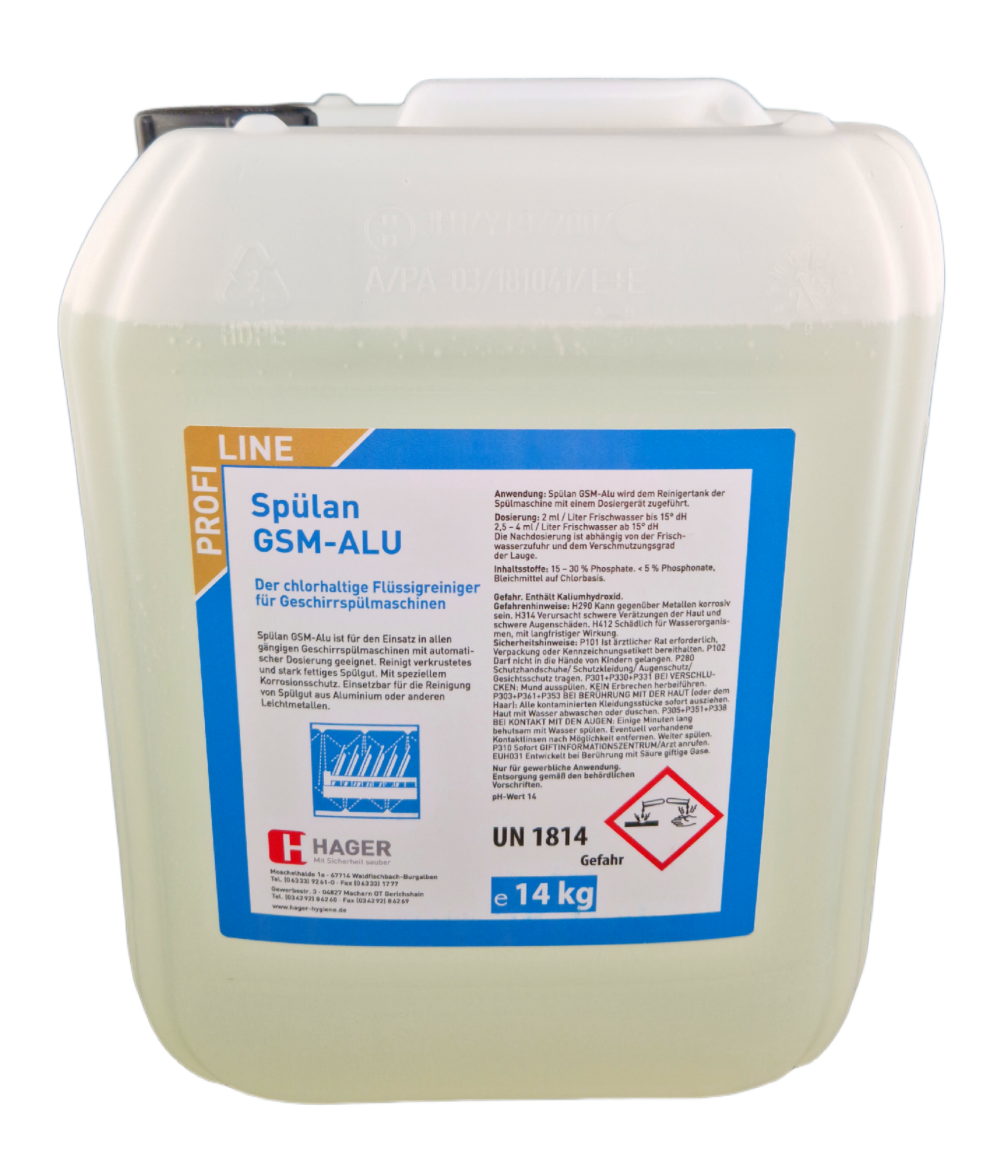 Spülan GSM-Alu Geschirrspülmaschinenreiniger 14 Kg Spülan GSM-Alu Geschirrspülmaschinenreiniger 14 Kg