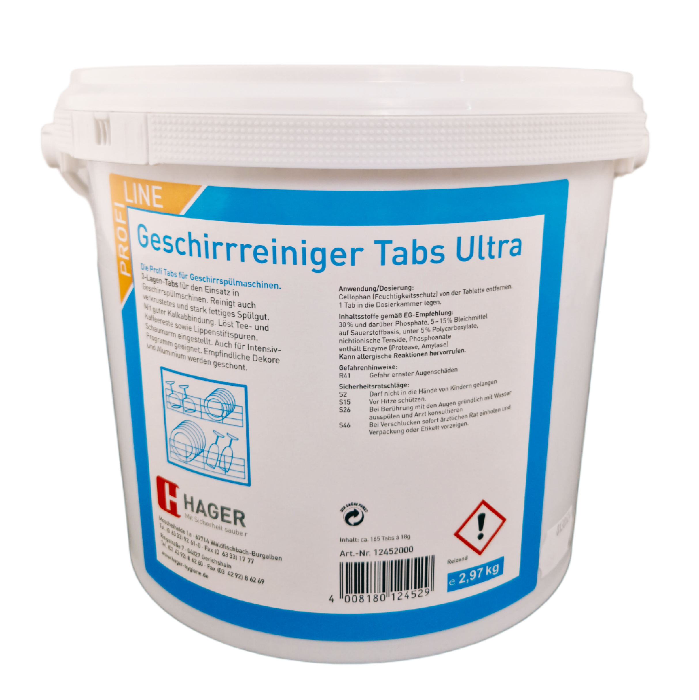 Hager - Geschirrspülreiniger Tabs Ultra 165 Tabs