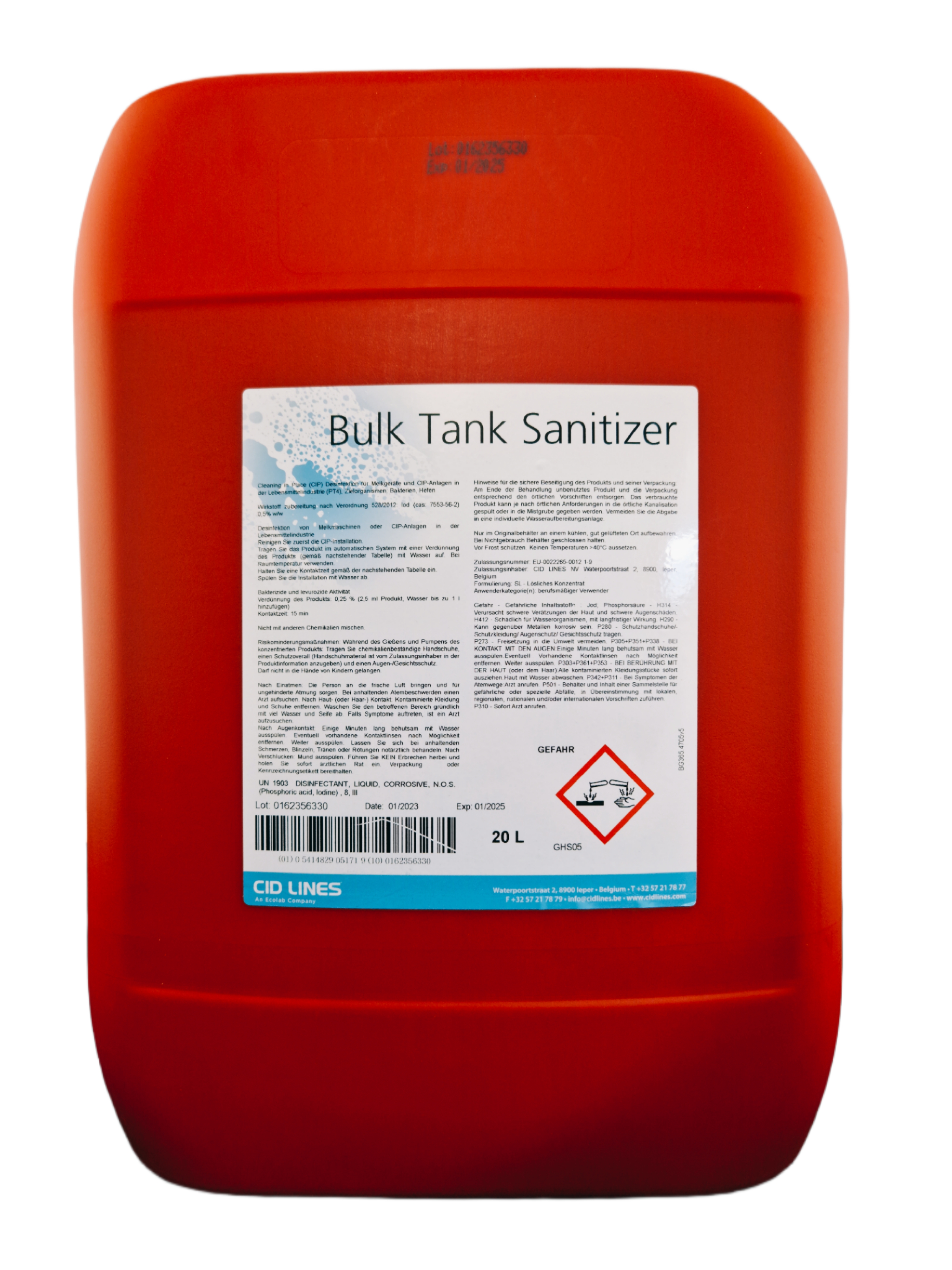 Cid Lines - Bulk Tank Sanitiser 23 Kg Kaltreiniger Cid Lines - Bulk Tank Sanitiser 23 Kg Kaltreiniger