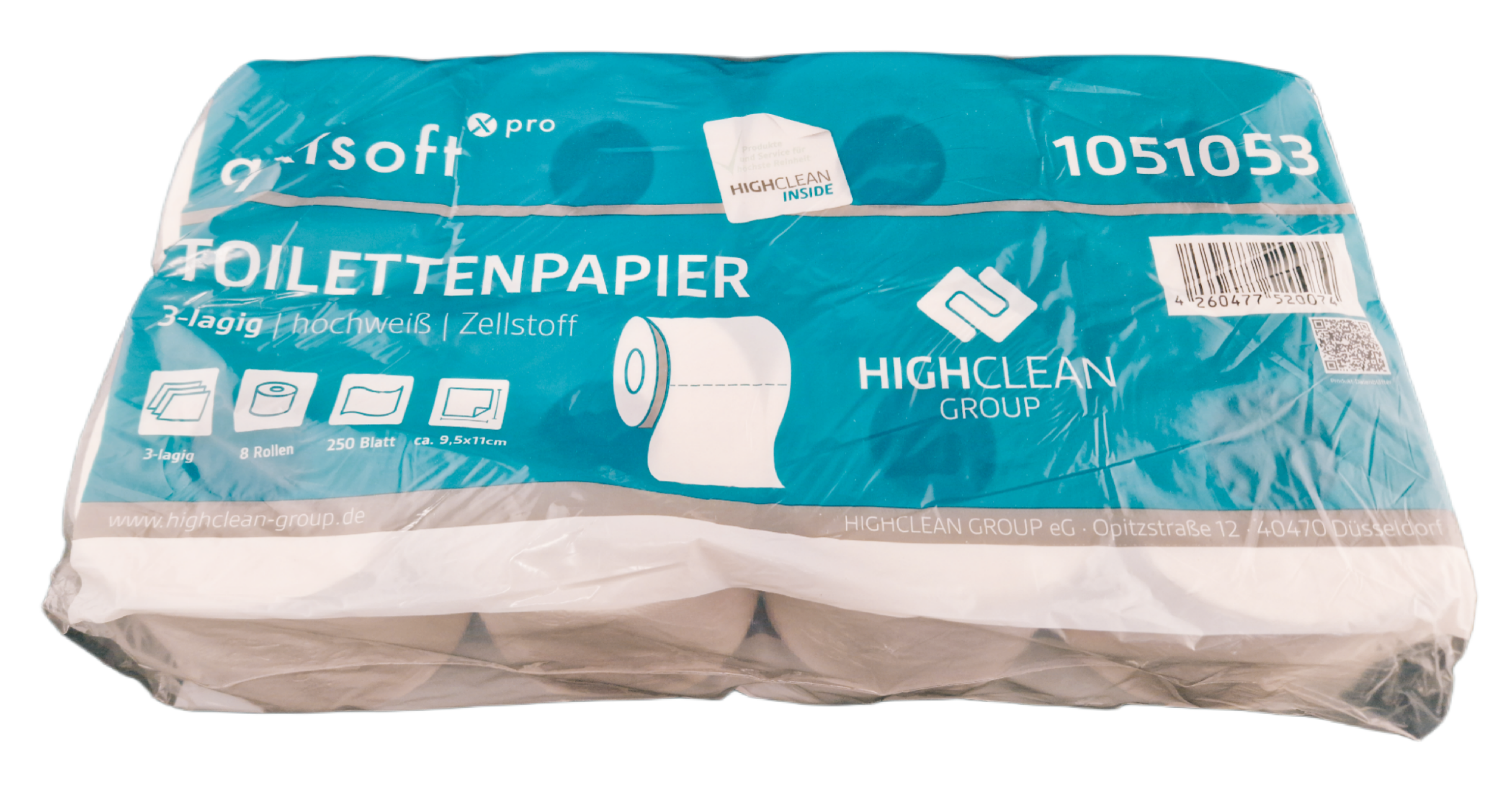 Toilettenpapier 3-lagig WC-Papier hochweiß - 72 Rollen